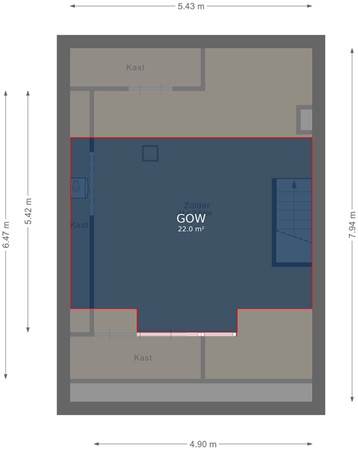 Floorplan - Beethovenlaan 17, 3533 ER Utrecht